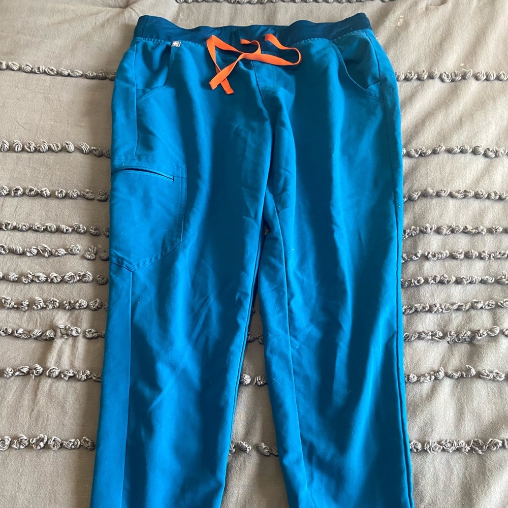 figs blue jogger scrub pants